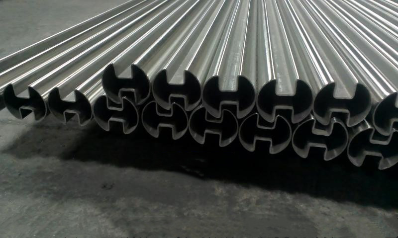 佛山厂家直供304wb官网夹玻璃槽管 凹槽矩形管单双槽圆管扶手面管