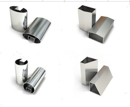 304/316wb官网凹槽偏槽管 光滑拉丝面镜面 椭圆异型钢管厂家批