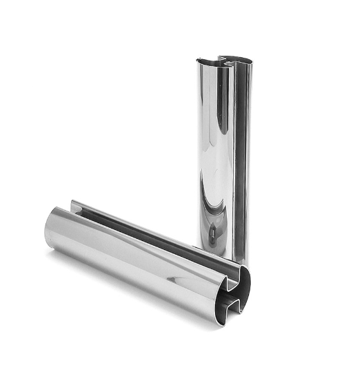 wb官网镜面管、wb官网槽管、wb官网圆单槽管、玻璃扶手用槽管